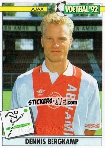 Sticker Dennis Bergkamp - Voetbal 1991-1992 n. 12 - Panini