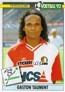 Sticker Gaston Taument - Voetbal 1991-1992 n. 48 - Panini