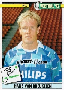 Sticker Hans van Breukelen - Voetbal 1991-1992 - Panini