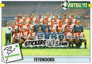 Sticker Team Feyenoord - Voetbal 1991-1992 - Panini