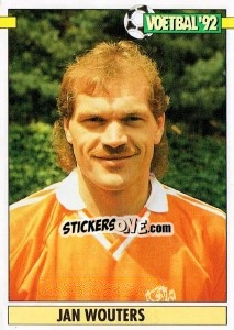 Sticker Jan Wouters - Voetbal 1991-1992 - Panini