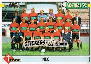 Cromo Team NEC - Voetbal 1991-1992 - Panini