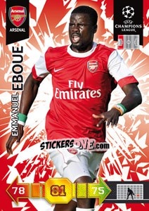 Sticker Emmanuel Eboue - UEFA Champions League 2010-2011. Adrenalyn XL n. 2 - Panini