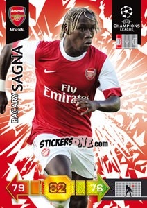Sticker Bacary Sagna - UEFA Champions League 2010-2011. Adrenalyn XL n. 4 - Panini