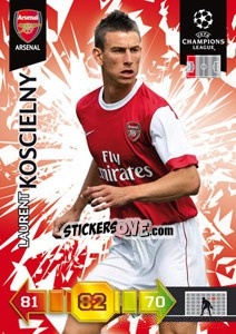 Sticker Laurent Koscielny - UEFA Champions League 2010-2011. Adrenalyn XL - Panini