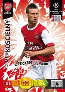 Sticker Laurent Koscielny - UEFA Champions League 2010-2011. Adrenalyn XL n. 5 - Panini
