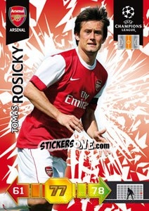 Cromo Tomas Rosicky - UEFA Champions League 2010-2011. Adrenalyn XL - Panini