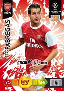 Sticker Cesc Fabregas - UEFA Champions League 2010-2011. Adrenalyn XL n. 7 - Panini