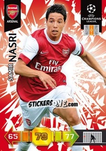 Sticker Samir Nasri - UEFA Champions League 2010-2011. Adrenalyn XL n. 9 - Panini