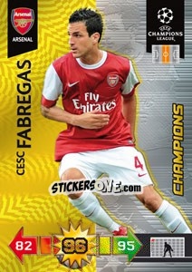 Sticker Cesc Fabregas - UEFA Champions League 2010-2011. Adrenalyn XL n. 13 - Panini