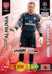 Sticker Manuel Almunia - UEFA Champions League 2010-2011. Adrenalyn XL n. 16 - Panini