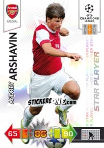 Sticker Andrey Arshavin - UEFA Champions League 2010-2011. Adrenalyn XL n. 17 - Panini