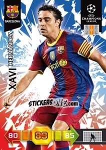 Figurina Xavi Hernández - UEFA Champions League 2010-2011. Adrenalyn XL - Panini