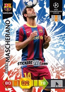 Sticker Javier Mascherano - UEFA Champions League 2010-2011. Adrenalyn XL n. 27 - Panini