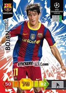 Cromo Bojan Krkic - UEFA Champions League 2010-2011. Adrenalyn XL n. 30 - Panini