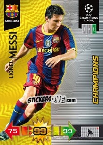 Sticker Lionel Messi - UEFA Champions League 2010-2011. Adrenalyn XL n. 33 - Panini