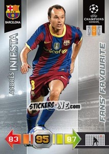 Sticker Andrés Iniesta - UEFA Champions League 2010-2011. Adrenalyn XL n. 35 - Panini