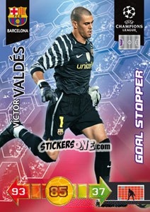 Sticker Victor Valdés - UEFA Champions League 2010-2011. Adrenalyn XL - Panini