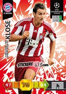 Sticker Miroslav Klose - UEFA Champions League 2010-2011. Adrenalyn XL n. 50 - Panini