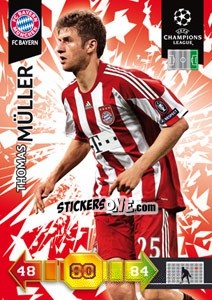 Sticker Thomas Müller - UEFA Champions League 2010-2011. Adrenalyn XL n. 52 - Panini