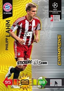 Sticker Philipp Lahm - UEFA Champions League 2010-2011. Adrenalyn XL n. 53 - Panini