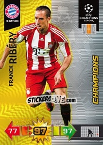 Sticker Franck Ribéry - UEFA Champions League 2010-2011. Adrenalyn XL n. 54 - Panini