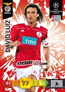 Sticker David Luiz - UEFA Champions League 2010-2011. Adrenalyn XL - Panini