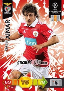 Sticker Pablo Aimar - UEFA Champions League 2010-2011. Adrenalyn XL n. 67 - Panini