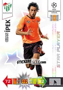 Sticker Ozan Ipek - UEFA Champions League 2010-2011. Adrenalyn XL n. 84 - Panini