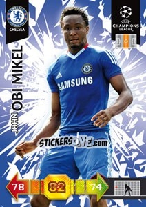 Sticker John Obi Mikel - UEFA Champions League 2010-2011. Adrenalyn XL n. 102 - Panini