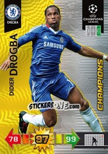 Figurina Didier Drogba - UEFA Champions League 2010-2011. Adrenalyn XL - Panini