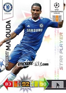 Sticker Florent Malouda - UEFA Champions League 2010-2011. Adrenalyn XL n. 114 - Panini