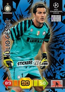 Sticker Júlio César - UEFA Champions League 2010-2011. Adrenalyn XL - Panini