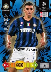 Sticker Lucio - UEFA Champions League 2010-2011. Adrenalyn XL n. 118 - Panini