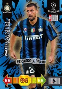 Sticker Walter Samuel - UEFA Champions League 2010-2011. Adrenalyn XL n. 119 - Panini