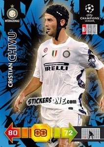 Sticker Cristian Chivu - UEFA Champions League 2010-2011. Adrenalyn XL n. 120 - Panini