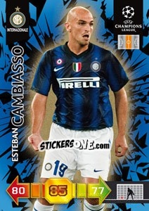 Sticker Esteban Cambiasso - UEFA Champions League 2010-2011. Adrenalyn XL - Panini