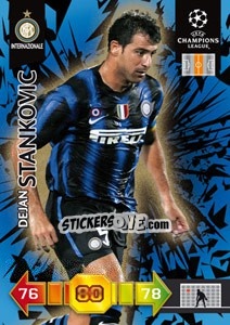 Sticker Dejan Stankovic - UEFA Champions League 2010-2011. Adrenalyn XL n. 123 - Panini