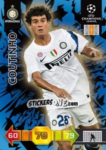 Sticker Coutinho - UEFA Champions League 2010-2011. Adrenalyn XL n. 124 - Panini