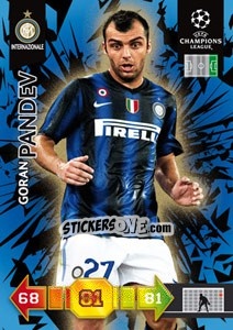 Sticker Goran Pandev - UEFA Champions League 2010-2011. Adrenalyn XL n. 127 - Panini