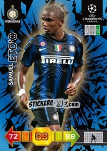 Sticker Samuel Eto'o - UEFA Champions League 2010-2011. Adrenalyn XL n. 129 - Panini