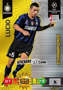 Sticker Lucio - UEFA Champions League 2010-2011. Adrenalyn XL n. 130 - Panini