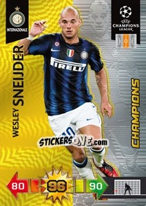 Cromo Wesley Sneijder - UEFA Champions League 2010-2011. Adrenalyn XL - Panini