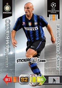 Sticker Esteban Cambiasso - UEFA Champions League 2010-2011. Adrenalyn XL n. 134 - Panini