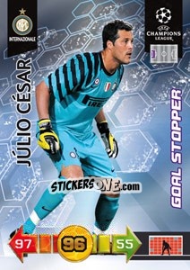 Sticker Júlio César - UEFA Champions League 2010-2011. Adrenalyn XL n. 135 - Panini