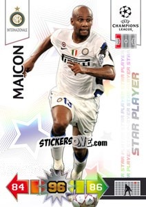 Sticker Maicon - UEFA Champions League 2010-2011. Adrenalyn XL n. 136 - Panini