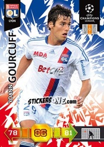 Sticker Yoann Gourcuff - UEFA Champions League 2010-2011. Adrenalyn XL - Panini