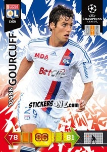 Sticker Yoann Gourcuff - UEFA Champions League 2010-2011. Adrenalyn XL n. 142 - Panini
