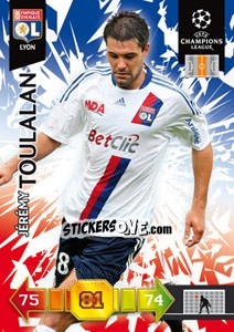 Sticker Jérémy Toulalan - UEFA Champions League 2010-2011. Adrenalyn XL n. 143 - Panini