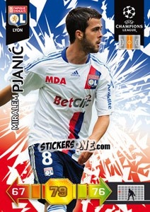 Sticker Miralem Pjanic - UEFA Champions League 2010-2011. Adrenalyn XL n. 146 - Panini